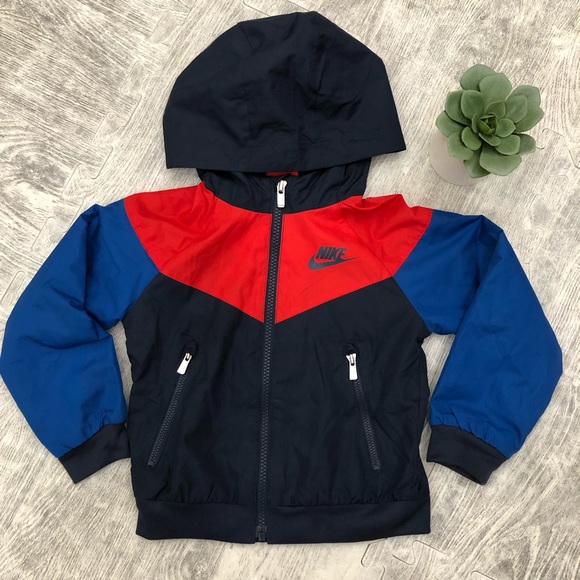 Nike Other - Nike toddler wind breaker zip up jacket hoodie 3T